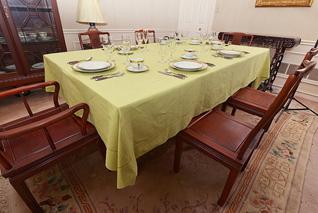 Festive Tablecloth. Celery Green. Size: 70x100"